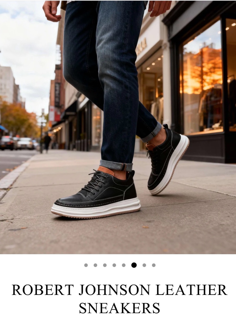 NWT Robert Johnson Leather Sneakers from Hudson Hills - Men’s Size 10/44